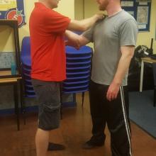 Ed and Dan practicing Chu Shong Tin methods, 2018